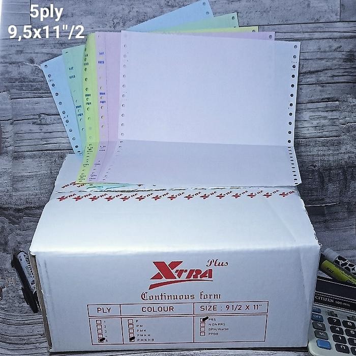 

NEW PRODUK KERTAS 5PLY CONTINUOUS FORM 250SET 9,5X11"/2 WARUNG ARA67