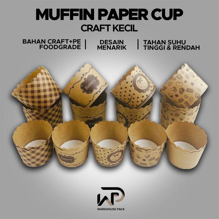 (50 Pcs) Muffin Paper Cup Craft Kecil Alas Muffin Bolu size S/M