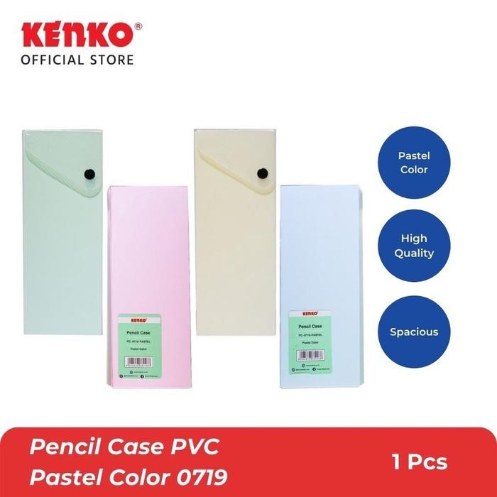 

Pencil Case Kotak Tempat Pensil PC-0719 Pastel Color Kenko Stationery