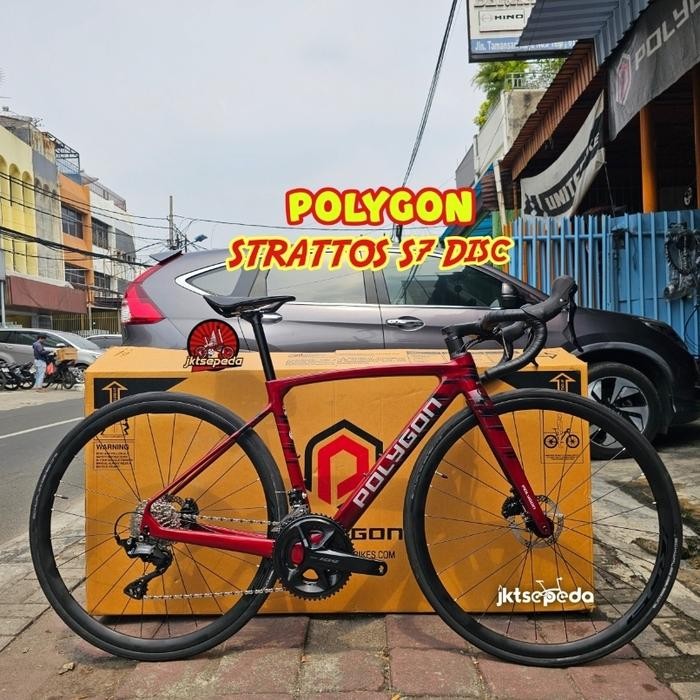 Ready sepeda Roadbike Polygon Strattos S7 Disc Brake Terlaris