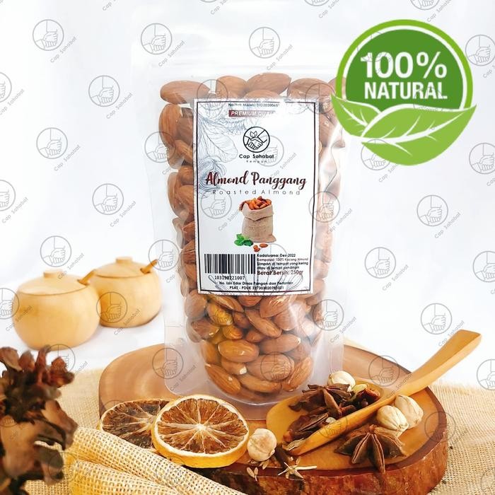 

Premium 250gr Kacang Almond Panggang / Unsalted Roasted Almond / Rempah / JSR