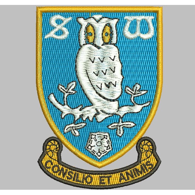 BCP-637  SHEFFIELD WEDNESDAY SMW CONSILO ET ANIMIS PATCH BORDIR LOGO/EMBLEM AKSESORIS