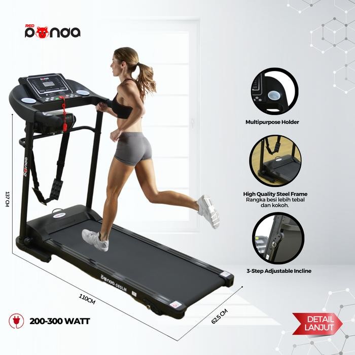 FREE ONGKIR + RAKIT SURABAYA - TREADMILL LISTRIK REDPANDA 585L/LM
