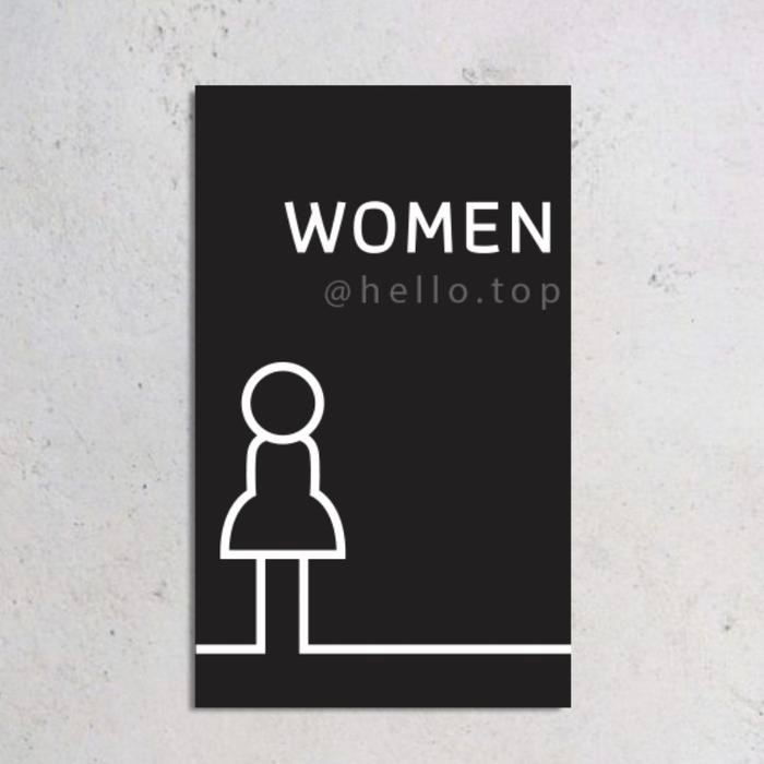 

TOILET SIGN ACRYLIC WOMEN MODERN AKRILIK LABEL SIGN TOILET