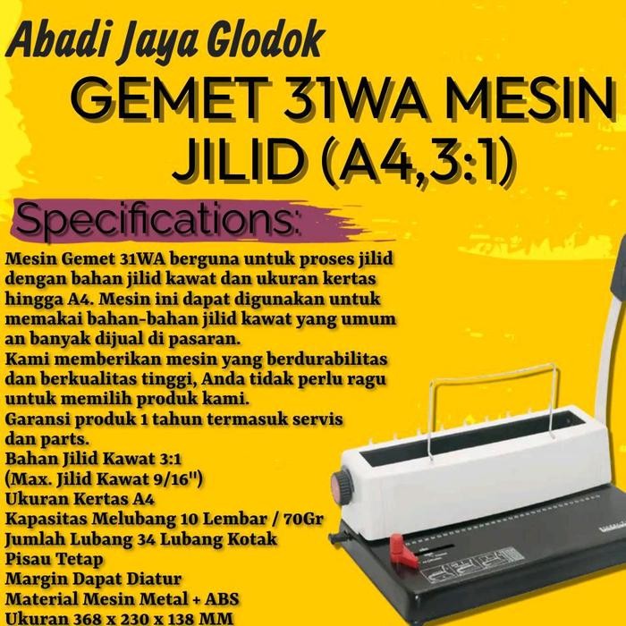 

GEMET 31WA MESIN JILID (A4,3:1)