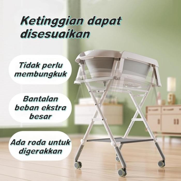 [Ready stock] Bak mandi bayi / lipat Bak mandi lipat Tempat mandi Bak bayi mandi lipat Bak lipat