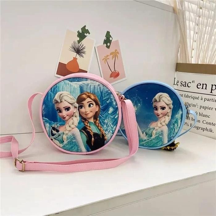 

Tas selempang Frozen anak perempuan Bundar