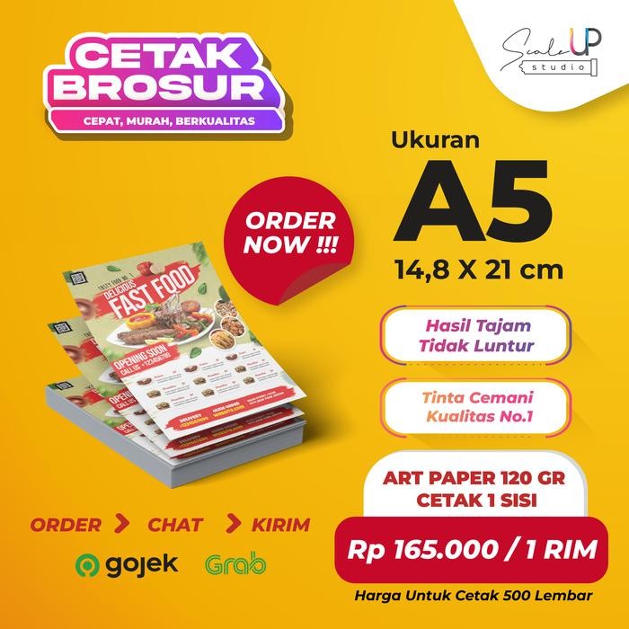 

Cetak Brosur A5 1 Sisi Art Paper 120/150 Gr 1 Rim (500 Lembar) Murah & Berkualitas