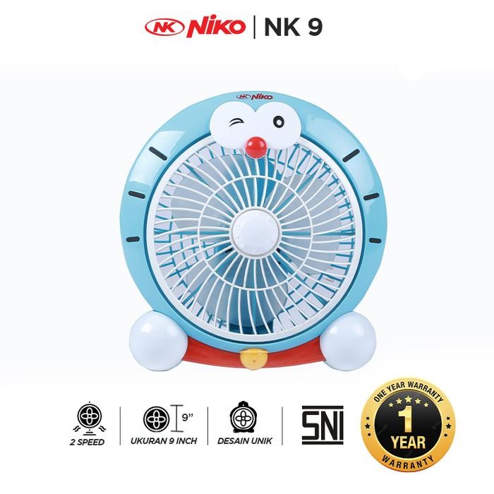 Kipas Angin Meja Niko 9 Inch - Biru