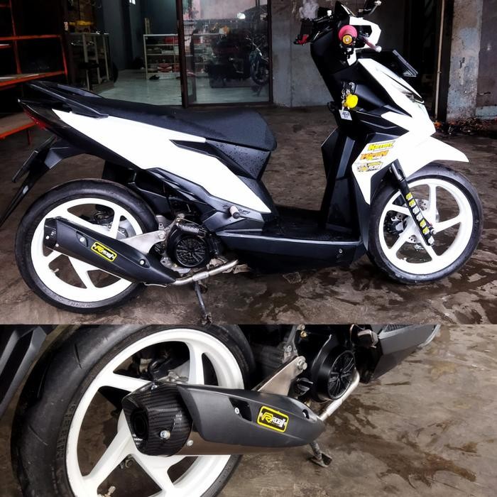 KNALPOT STANDAR RACING STAINLESS ROB1 BEAT FI BEAT ESP UP TO 2019