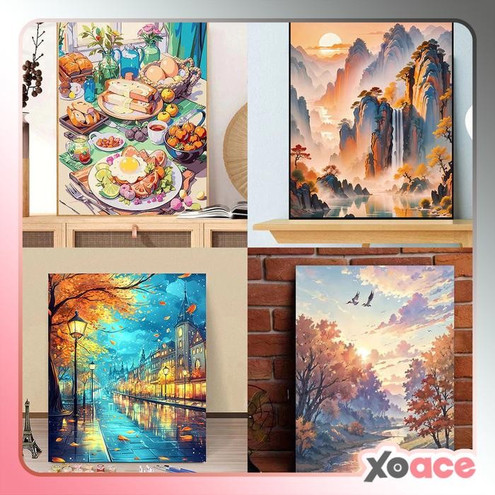 

NEW PRODUK [30X40] PAINT BY NUMBER PAINTING BY NUMBERS KIT DIY DIGITAL OIL LUKISAN CANVAS SCENERY 5