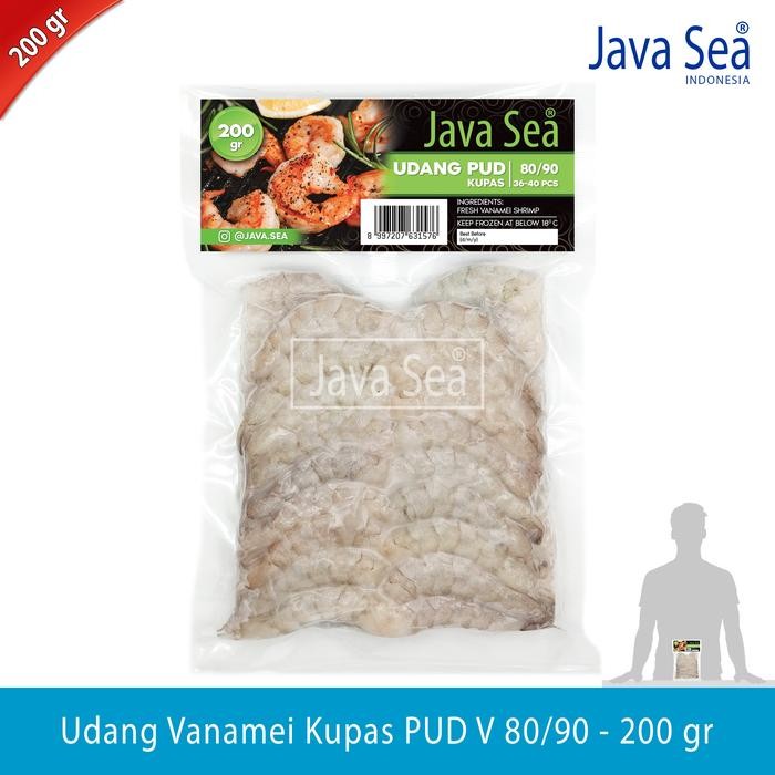 

Pilihan- Udang Vanamei Kupas Pud V 80/90 Pack 200Gr Java Sea
