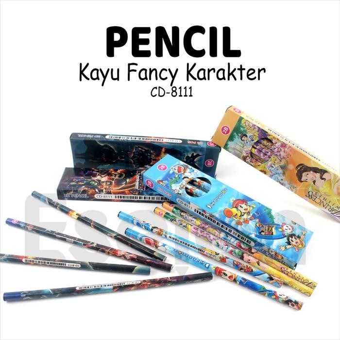 

New 12pcs Pensil Kayu 2B Karakter / 1pack pensil kayu 2B / pensil kayu karakter