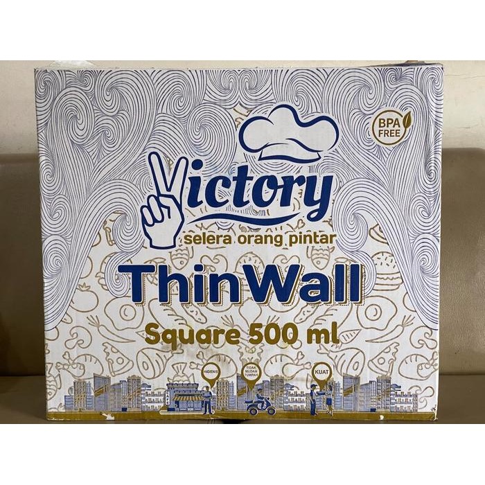 

Thinwall 500 ml Square tempat kotak makan plastik murah @ 500 pcs GROS