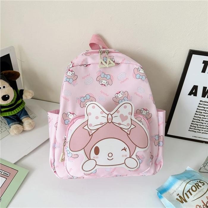

Tas Sekolah Anak-anak Kartun Sanrio Ransel Kuromi Pacha Ransel Kecil TK Siswa Sekolah Dasar