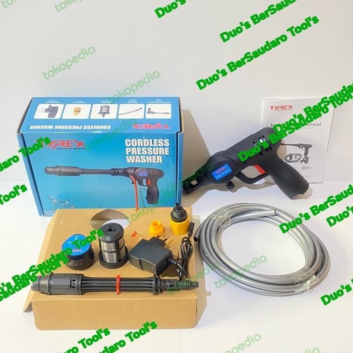 Ready TYREX Cordless Jet Cleaner Mesin Cuci Steam Motor Mobil Baterai 12V