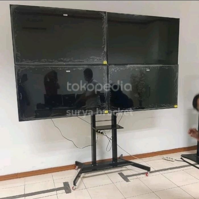 Ready Bracket Standing TV 4 layar LED 32" - 55" Inch Stand Braket TV Breket TV Besi