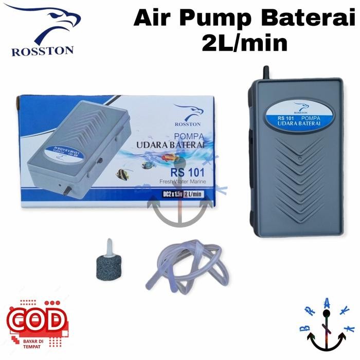 Resun Petfish - Mesin Gelembung Portable Aerator Baterai Dc Rosston Rs 101