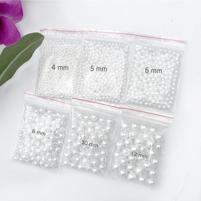 

New Mutiara Ringan ABS Lubang 20gr - Mutiara Monte ABS 20gr - Manik Monte Pearl Murah