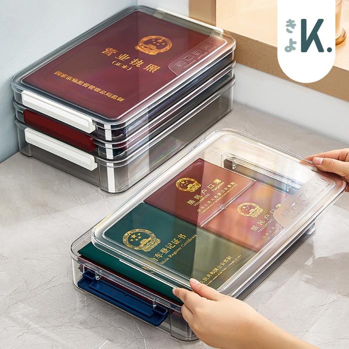 

OJ KYO Transparent document storage box A4 Plastic office container