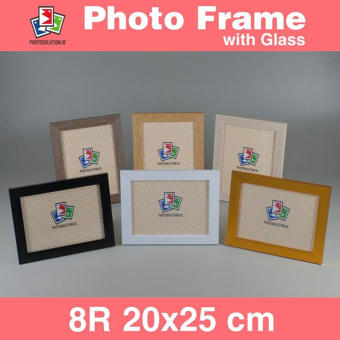 Pilihan- Bingkai Foto 8R Minimalis Pakai Kaca - Photo Frame Fm25