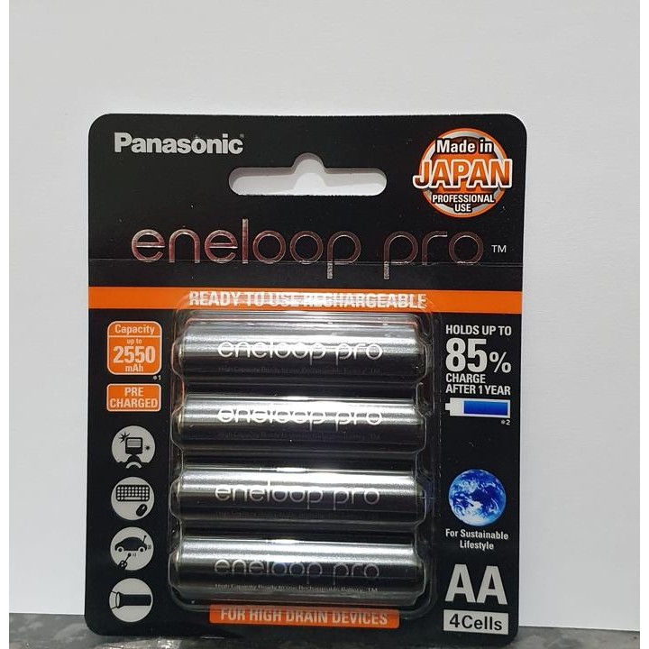 Terbaik Panasonic Eneloop Pro Aa 2550Mah 4Pcs, Baterai, Rechargeable Battery Terlariss 