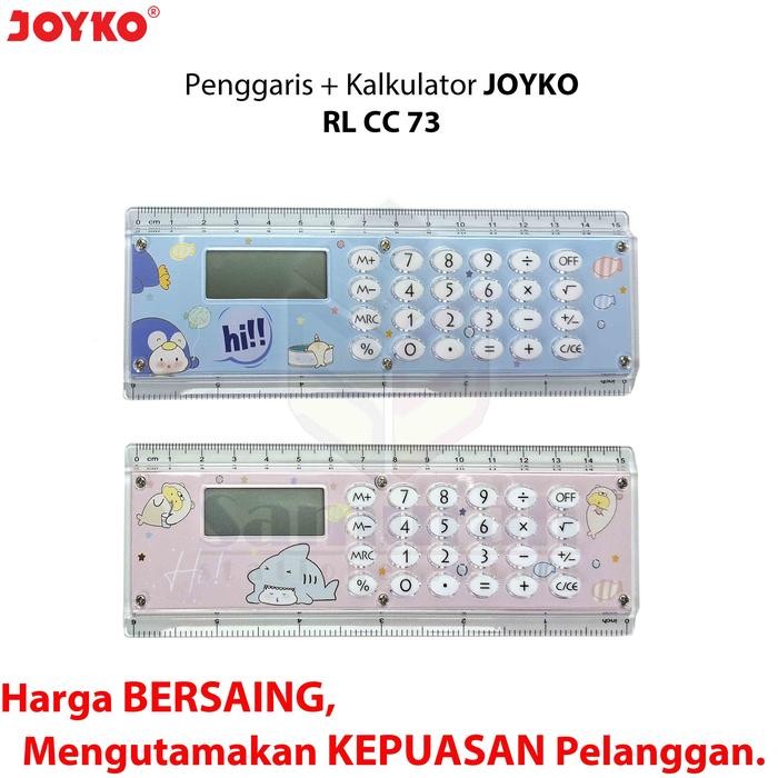 

New Penggaris + Kalkulator Joyko RL CC 73 / Garisan 15 cm & Mesin Hitung Multi Fungsi RL-CC73 /