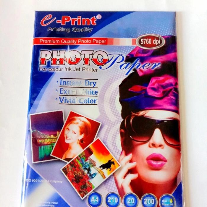 

e-Print Kertas Foto Glossy A4 200 Gram 20 Lembar