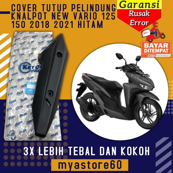 Kitaco Otomart - Tameng Knalpot New Vario 125 150 2018 2021 Hitam Ori