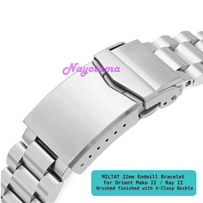 22Mm Rantai Miltat For Orient Mako Ii / Ray Ii Super President Endmill