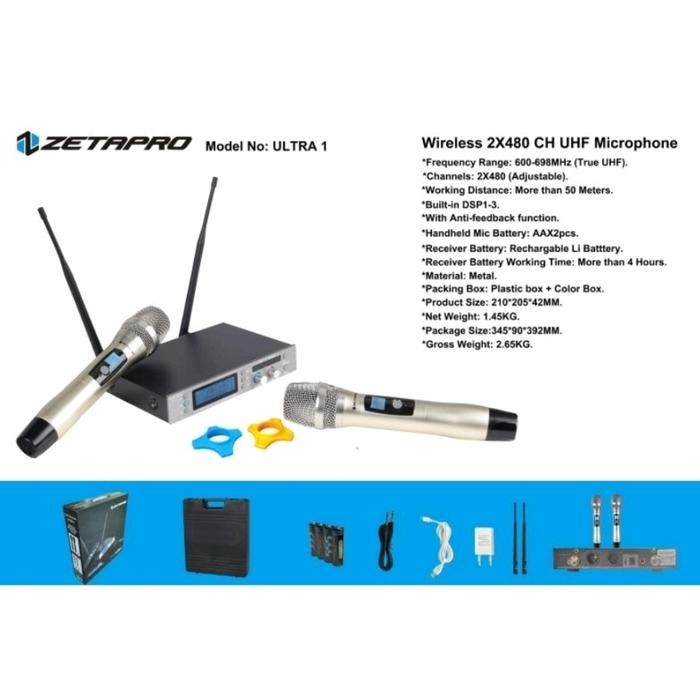 MIC WIRELESS ZETAPRO ULTRA 1 / Zetapro Ultra 1 / MIC ZETAPRO ORIGINAL