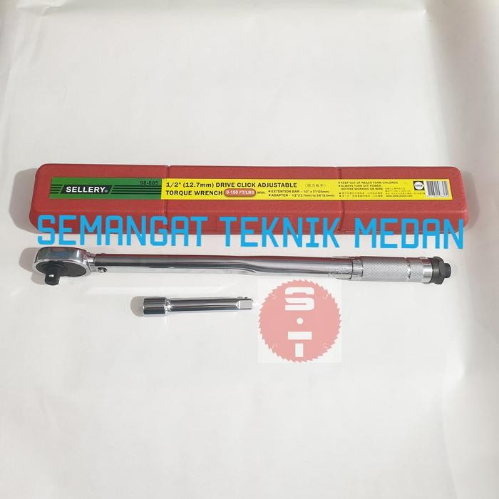 NEW KUNCI TORSI METER MOMEN MOMENT TORQUE WRENCH 1/2" 14KG SELLERY 98-805