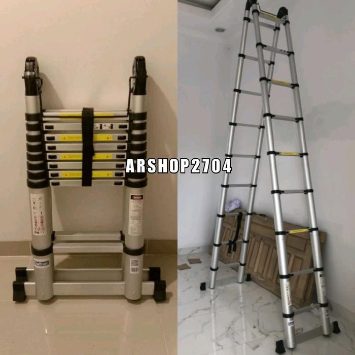 Ready PROMO Tangga Double Telescopic DALTON ML-1004D/tangga teleskopik 5.6m