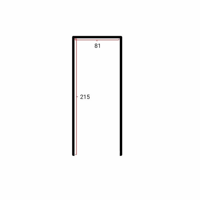 Kusen aluminium YKK tanpa daun pintu