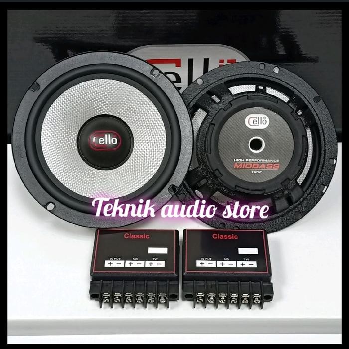 Ready speaker Midbass Cello 6.5 inch TG17 plus Crossover Pasif 2way