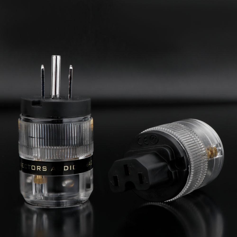 TERBARU Preffair Gold/Rhodium Plated Audio grade US Power Connector US AC Power plug Female Power Pl