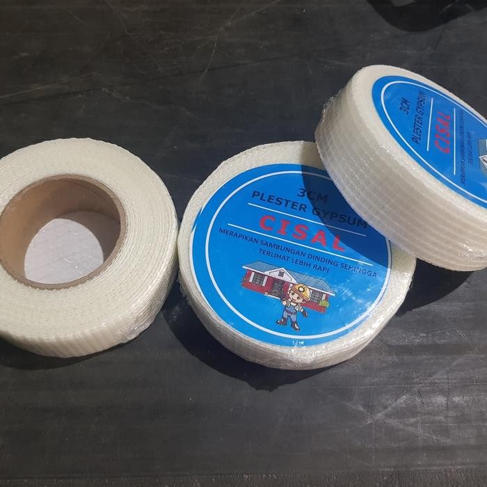 Lem lakban kasa kain fiber gipsum gypsum tempel 1" murah bagus kuat