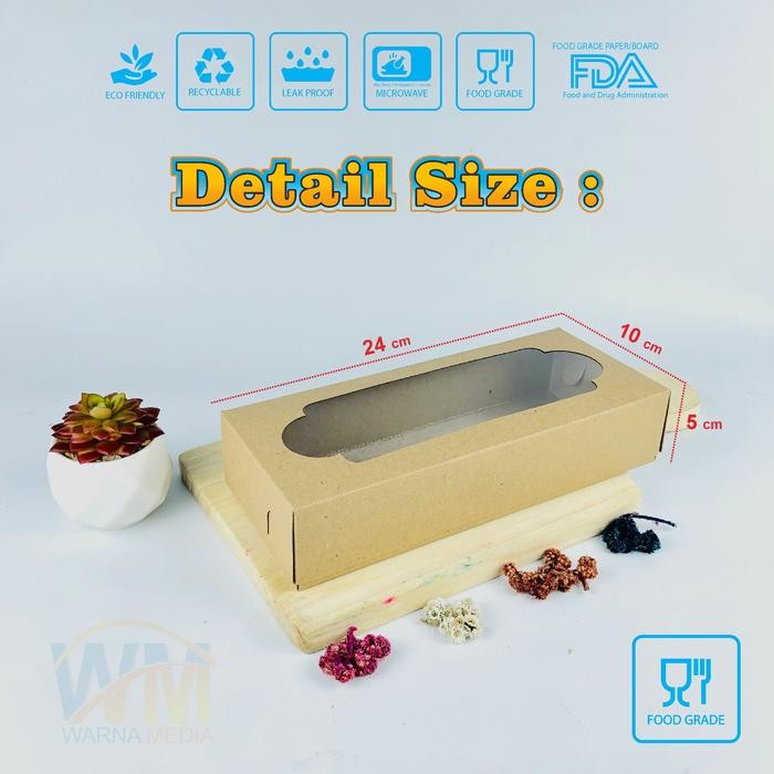 KOTAK DUS BROWNIES 24x10x5 / DUS BOX BOLEN KRAFT / KARDUS KUE BROWNIES