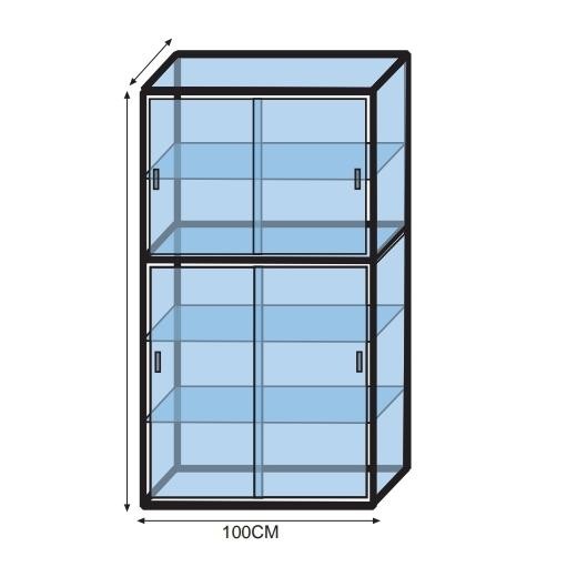 Etalase cutome tinggi 2m