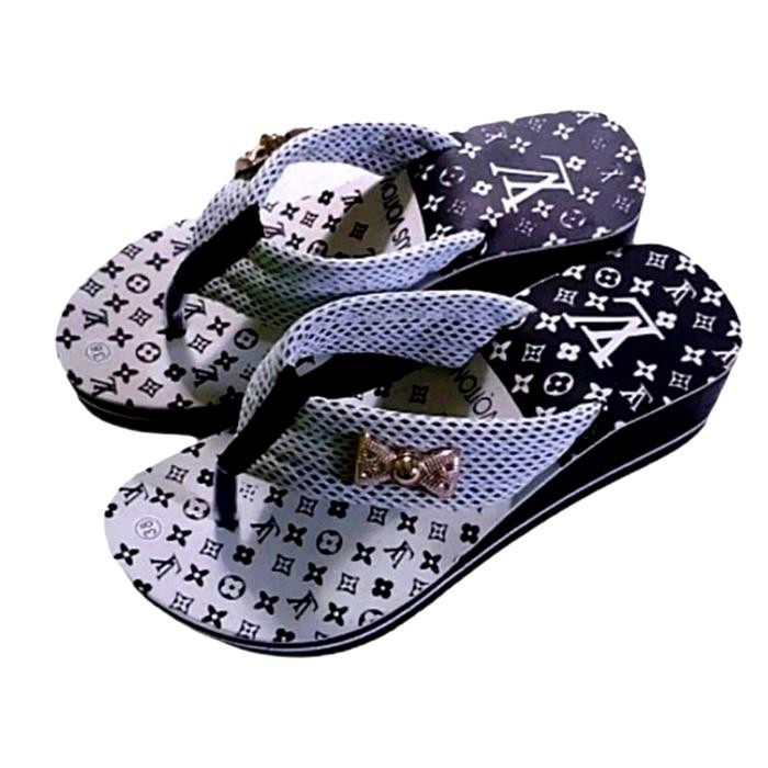 Best Seller- Sandal Wedges Vl Tali Kain Terlaris