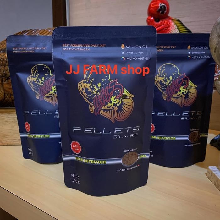 PELET LEVEL3 SILVER 10PCS RESSELER MAKANAN IKAN LOUHAN KOI KOKI OSCAR