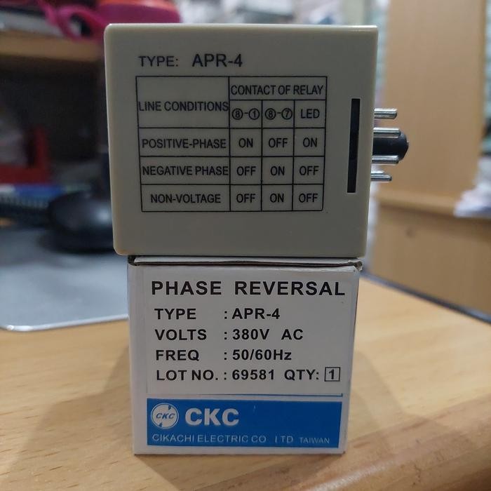 Paling Murah Ckc Phase Controller Reversal Relay Apr-4 / Apr4 / Apr 4 380V 8 Pin Setara Rays Anly