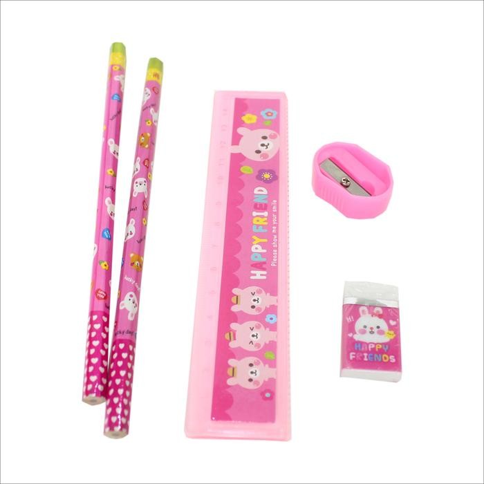 

Set Alat Tulis / Stationery Set / Alat Tulis Sekolah 5 In 1 Macam Warna dan Karakter / PB EDUKASI