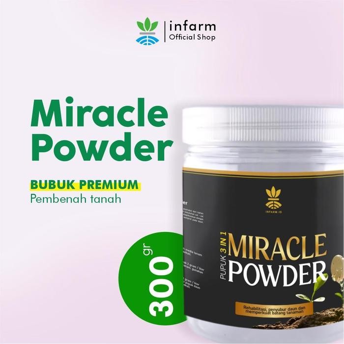 Terlaris INFARM - INFARM Miracle Powder Pupuk Asam Humat 300 Gram Pupuk Pembenah Tanah & Penyubur