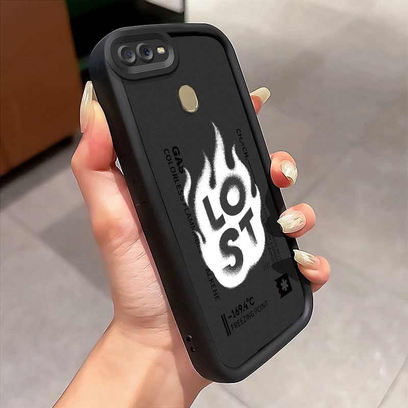 Casing Hp Untuk OPPO A7 OPPO A5s OPPO A12 OPPO A12S A11k Case Api Dua warna hitam-putih Cover Softca