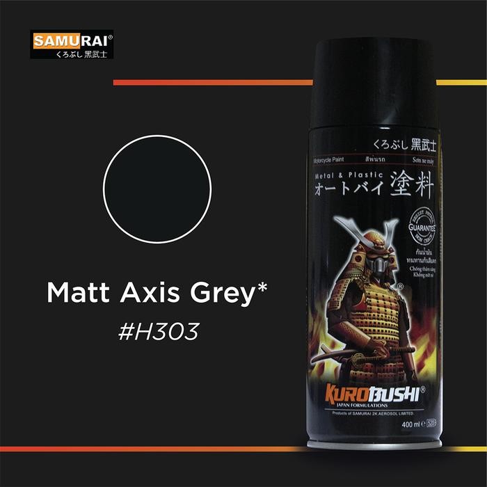 (Warna Honda) H303 Matt Axis Grey - SAMURAI PAINT Cat semprot/Pilox