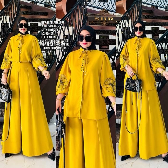 SHR SET KULOT WOLLPES Muslim Setelan