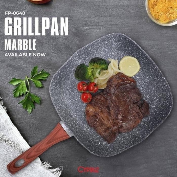 FRY PAN INDUKSI MARBLE BBQ GRILL PAN