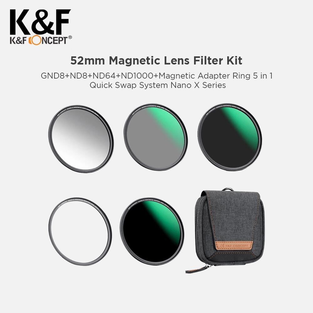 KNF Concept 52mm 4in1 Filter Magnetic GND8 ND8 ND64 ND1000 with Case Filter K&F Concept