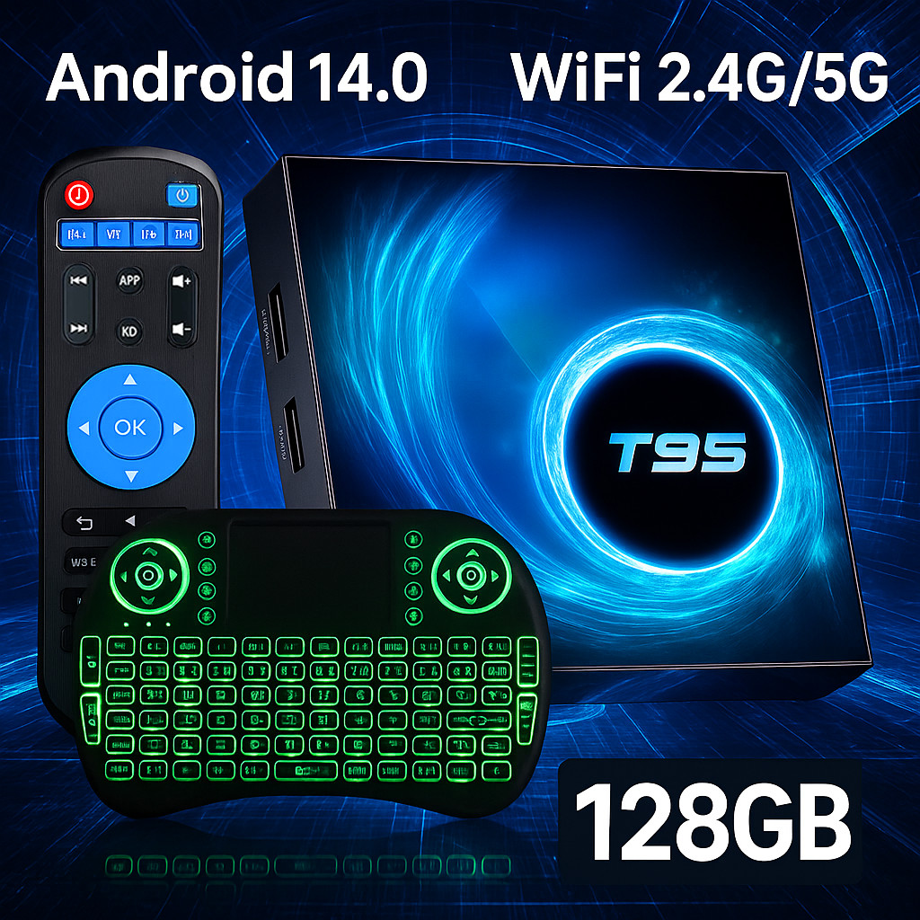 Allwinner H616 Android 14.0 TV Box 8K Media Player 2.4G/5G WiFi Smart Set Top Box 4GB RAM 128GB ROM
